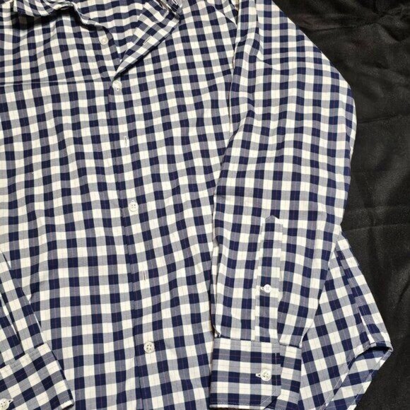 Bonobos Slim Fit Blue & White Checkered Button-Down Shirt Size Medium - Picture 7 of 16